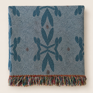 Petalcrest Woven Throw | Denim